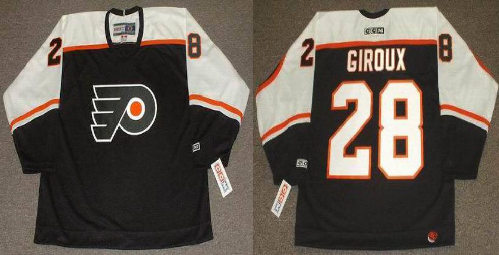 2019 Men Philadelphia Flyers 28 Giroux Black CCM NHL jerseys